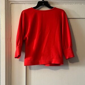Trouve Red Backless Blouse